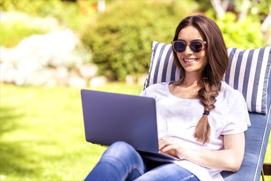 Working from home outside